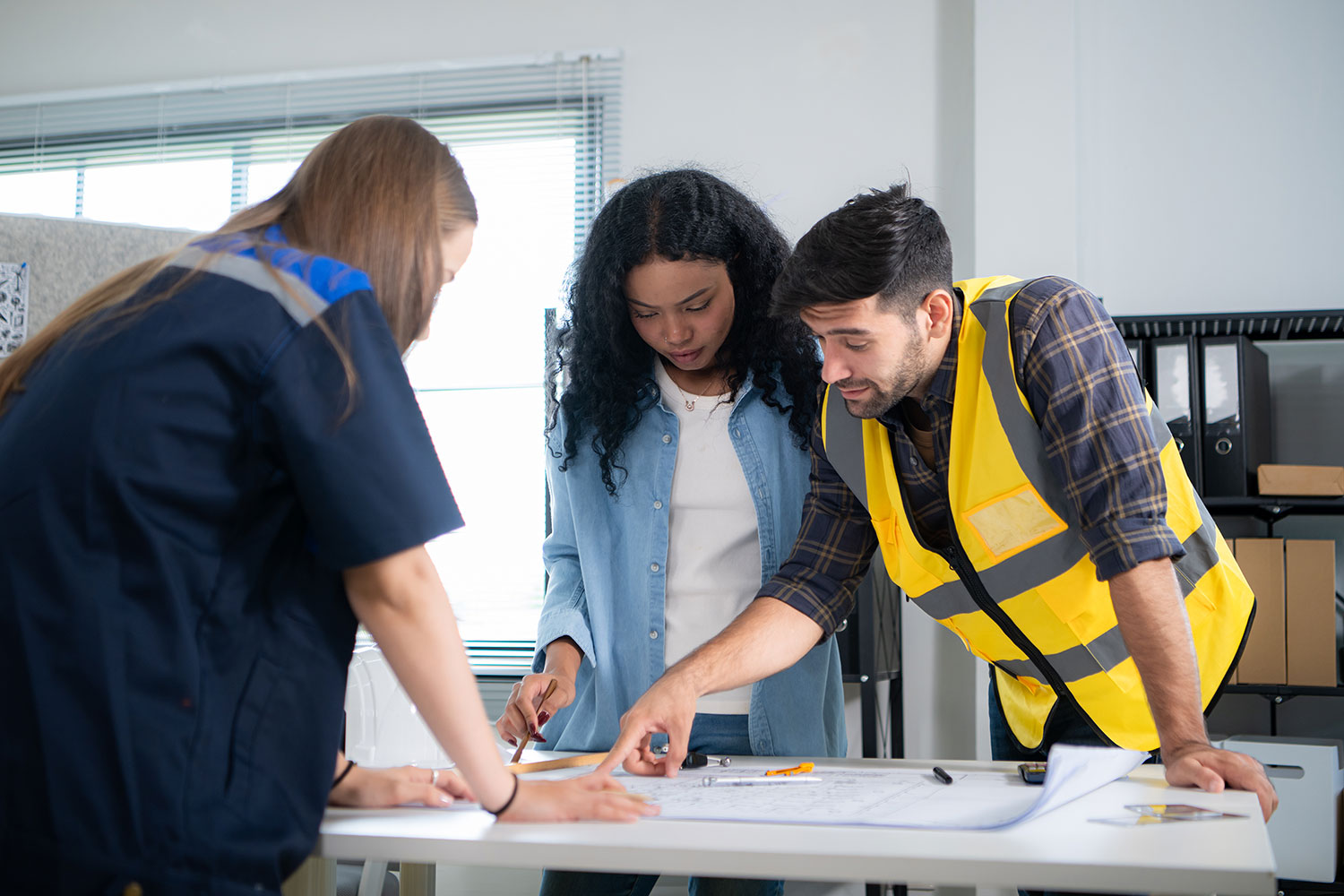 Engineers architects and designers collaborate t