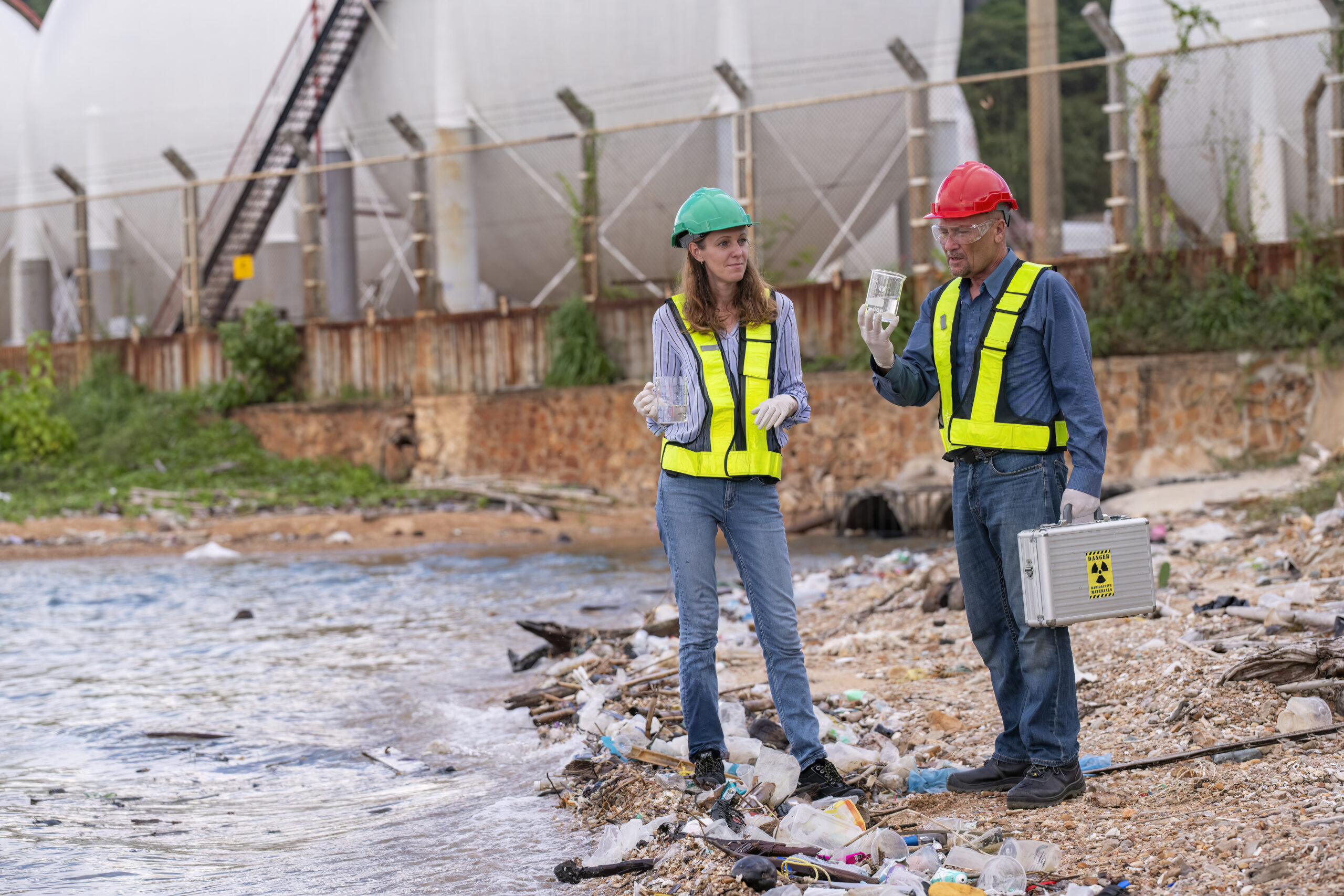 Environmental scientists or workers wearing safet 2025 03 16 20 11 10 utc
